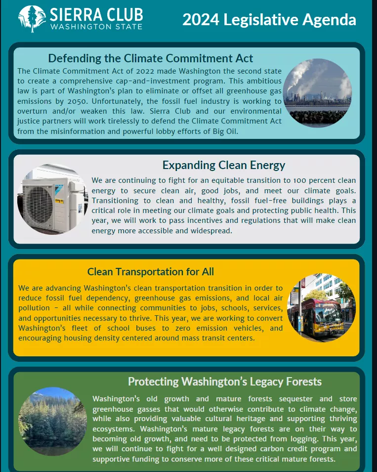2023 Legislative Agenda Sierra Club